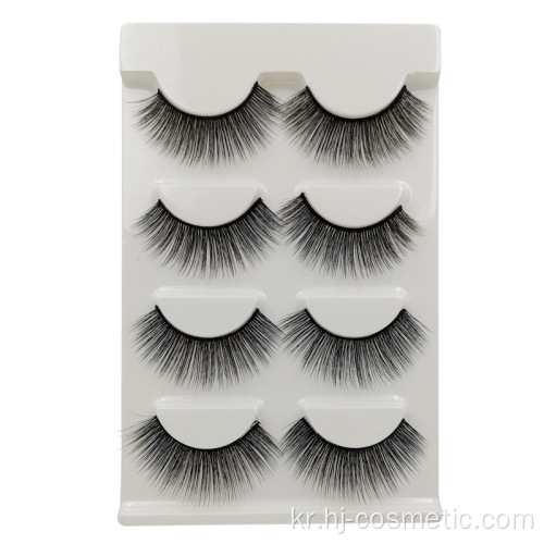 3D Siberian Mink False Strip Lashes 상위 학년 재료 전체 판매 맞춤형 박스 패키지